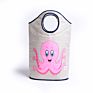 Woven Storage Basket with Handles for Toys Organization Blankets Storage Cartoon Baby Nursery in Laundry Storage Box