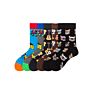 Xianghui Men's and Women's Socks Colorful Happy Socks Rubik's Cube Guitar and Cat Pattern