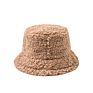 Y108045 Women Hat Solid Artificial Fur Warm Female Faux Fur Bucket Hat Autumn Girl Outdoor Street Hats