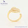 Ymring-303 Xuping Jewelry Creative Design Cactus Inlaid Pearl Novel 14K Gold-Plated Diamond Open Ring