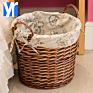 Yrmt Handmade Woven Wicker Laundry Storage Basket Hamper Fabric Liner with Handle