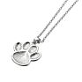 Zinc Alloy Cute Animal Pet Dog Paw Footprint Pendant Necklace Women Jewelry