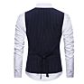 Ztm10 Men Office Wear Striped Slim Fit V Collar Vests Designs