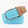 42 Colors Men Women Casual Knitted Pin Buckle Belt Woven Canvas Elastic Expandable Braided Stretch Belts Plain Webbing Strap