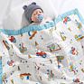 6 Layer Muslin Blanket Printed Design 110*110Cm Bath Towel Cotton Baby Blanket