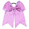 8 Inch Girls Cheerleading Hair Bow Elastic Sequin Grosgrain Ribbon Hair Bands Kids Children Hairwear Women Hair Accessories