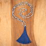 Crystal Knot Tassel Necklace Hand Woven Long Sweater Chain Buddha Head Pendant Women's Necklace