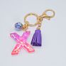 Cute English Letter Pendant Key Chains Ring Tassel Keyring Resin Acrylic Initial Car Handbag Keychain Holder Accessories Jewelry