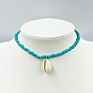 Diy Color Shell Rice Bead Personality Choker Beach Necklace Women Jewelry