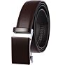 Gina Free Logo Men's Real Leather Ratchet Dress Belt with Automatic Buckle