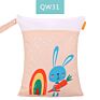 Happyflute Polyester Layer Baby Waterproof Zipper Wet Bag Diaper Bag with Handle