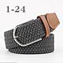 Leisure 25 Solid Color Pin Buckle Elastic Stretch Braided Waist Belts