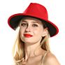 Polyester Cotton Vegan Material Two Tone 60 Colour Fedorahat Fedora Hat for Women Men Party Show Music Festival Dress