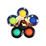 Rainbow Pop Bubble Fidget Spinner Simple Push Tie Dye Fidget Toys Silicone Spinners