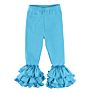 Sales Toddler Ruffle Leggings Solid Color Triple Cotton Kids Clothing Girls Ruffle Pants