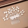 Silver Pearl Crystal Wedding Hair Combs Hair Accessories Bride Bridesmaid Jewelry for Women