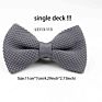 Single Deck Men Women Solid Color Bowknot Lovely Knit Bowtie Adjustable Neckwear Designer Knitting Butterfly Bow Tie