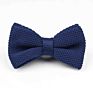 Style Men Women Soild Color Knit Bowtie Adjustable Double Deck Butterfly Bowties Designer Knitting Dress Knitted Bow Tie