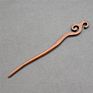 Vintage Retro Chinese Black Wooden Sandalwood Carved Long Horn Fork Pen Hairpin Wood Chopsticks Hair Sticks Pins Picks for Women