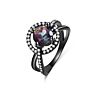 Wedding Engagement Jewelry 925 Sterling Silver White Gold Cubic Zirconia Ring