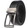 Zk707-3 Zinc Alloy Pin Buckle Genuine Leather Belt for Men