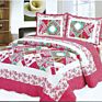 3 Pcs Machine Washable Printing Cotton Quilts Bedding Sets Quilt with Queen King Different Sizes