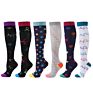 4 Pair Design High Running Travel Logo Nurse Nursing Socks Compression Set