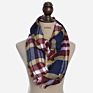 72 Colors Chic Knit Acrylic Women Tartan Plaid Infinity Scarf Bandana Grid Check Red Buffalo Plaid Snood Wraps