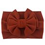7" Kid Accessories Bows Soft Elastic Waffle Headband - Solid Color Top Knot Headwear for Baby Girl