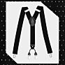 Brown Plaid Color Formal 6 Clips Braces Women Adjustable Polyester Suspenders