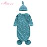 Cotton Jersey Newborn Sleeping Bag 0-6M Baby Safe Sleep Sack Knotted Baby Gown Unisex Newborn Baby Sleeping Bag