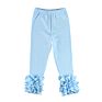 Cotton Toddler Infant Boutique Clothes Ruffle Baby Girls Pants Leggings Infant Icing Leggings Solid Color Casual Pants