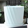 Ins Matte Glazed Ceramic Planter Pot with Saucer Modern round Decor Indoor Planter with Drainage Hole for Plants