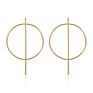 Jachon Statement Earrings Gold Jewelry Big Geometric round Earrings for Women Hanging Dangle Drop Gold Earrings