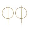 Jachon Statement Earrings Gold Jewelry Big Geometric round Earrings for Women Hanging Dangle Drop Gold Earrings