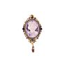 Jaenones Vintage Rhinestone Brooches Queen Head Portrait Brooch Cameo Brooch Sets