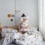 Luxury Simple Quilt Cover Bedding Set 100% Cotton Twill Small Fresh Double Bed 4 Pcs Bed Sheet Set