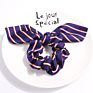 Qiyue Animal Snake Leopard Print Rabbit Ear Hair Scrunchies with Ties