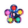 Rainbow Pop Bubble Fidget Spinner Simple Push Tie Dye Fidget Toys Silicone Spinners