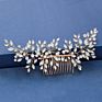 Silver Pearl Crystal Wedding Hair Combs Hair Accessories Bride Bridesmaid Jewelry for Women
