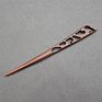 Vintage Retro Chinese Black Wooden Sandalwood Carved Long Horn Fork Pen Hairpin Wood Chopsticks Hair Sticks Pins Picks for Women