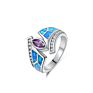 Wedding Engagement Jewelry 925 Sterling Silver White Gold Cubic Zirconia Ring