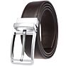 Zk707-3 Zinc Alloy Pin Buckle Genuine Leather Belt for Men