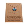 Beach Ocean Blue Wave Necklace Vacation Jewelry