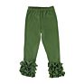 Cotton Toddler Infant Boutique Clothes Ruffle Baby Girls Pants Leggings Infant Icing Leggings Solid Color Casual Pants