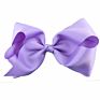 Cute 8 Inch Grosgrain Solid Color Bowknot Hair Bows with Clips Handmade Price Kid Girls Hair Accessories