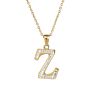 Designer Stainless Steel Zircon Alphabet Pendant Necklaces Hiphop Women Men Hip Hop Gold Chain Necklace Initial Letter Necklace