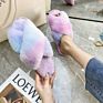 Fluffy Slippers Women Indoor Shoes Ladies Cross Leopard Print Fur Slippers Female Home Fur Slides Faux Fur Slipper