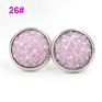 Jewelry Shining Glitter Girls Earings 12Mm Stainless Steel Women Star Color Bling Crystal Druzy Stud Earrings