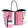 Large Capacity Colorful Printed Portable 2 in 1 Neoprene Beach Handbag